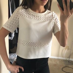 Minkpink off-white crop top